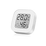 Igrometro Termometro Digitale, Mini LCD Termometro Ambiente con Emoji, Monitor di Temperatura e umidità per Interni Casa Ufficio Serra Cantina,Bianca(1PCS)
