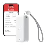 SwitchBot IP65 Igrometro Termometro da Esterno, 120m Portata Bluetooth, Termoigrometro da Interno, Sensore di Rugiada/VPD/Umidità Assoluta, Esportazione Gratuita di Dati, 2 Anni Durata Della Batteria