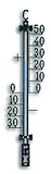 TFA Dostmann Termometro analogico, 12.5000, in Metallo, Resistente alle intemperie, Altezza 16,5cm, con Materiale di Montaggio, Temperatura Esterna, Esterno, Nero