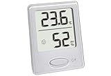 TFA Dostmann Termoigrometro digitale, 30.5041.02 Igrometro digitale per interni, per la misurazione dell'umidità, con zone di comfort, bianco