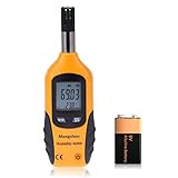 Mengshen Misuratore di temperatura e umidità - con punto di rugiada e temperatura della lampadina bagnata - Batteria inclusa, M86