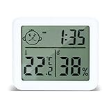 Livired Termometro Ambiente Interno, Mini Igrometro Termometro Digitale, LCD Misuratore Umidità Ambiente, per Ufficio, Casa, Garage,Stanza del Bambino