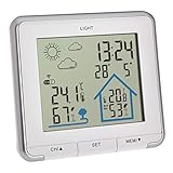TFA Dostmann stazione meteo con sensore esterno, radiocontrollata Life, 35.1153.02, digitale, con previsioni del tempo, temperatura e umidità interna e esterna, bianca