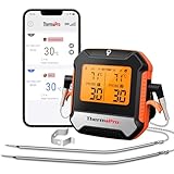 ThermoPro TP904 - Termometro cucina Termometro Bluetooth per carne con 2 sonde di temperatura Termometro alimentare intelligente digitale per la cucina barbecue griglia forno affumicatore