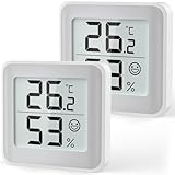 MeesMeek termometro interno termoigrometro Igrometro-temperatura Indicatore Monitor Sensore di Comfort LCD Ampio Display Digitale per Babyroom Ufficio Cantina