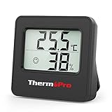 ThermoPro TP157 - Igrometro digitale per interni, per la casa, la cameretta dei bambini, termometro di umidità, con sensore di temperatura e igrometro e indicatore di comfort per serra, camera da