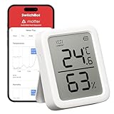 SwitchBot Termometro Igrometro Ambiente, Umidità e Temperatura Interno Bluetooth per Casa, Sensore di Rugiada/VPD/Umidità Assoluta, Igrometro Digitale Professionale con Memorizzazione dei Dati