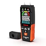LASELION Misuratore di Umidità 2 in 1 - Detezione 0-40mm, Igrometro Professionale Con e Senza Puntine, per Legno, Calcestruzzo e Costruzione - Display LCD, Torcia, Spengimento Automatico - MS03