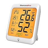 ThermoPro TP53 Termometro Igrometro Interno Misuratore di Umidità e Temperatura Ambiente Digitale Termoigrometro Professionale per Casa con Tocca Retroilluminazione