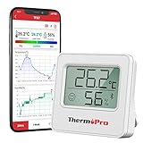 ThermoPro TP357 Termometro Ambiente 80 Metri Bluetooth Interno Ricezione con APP Termometro da Casa con Monitor Remoto Igrometro Misuratore di Temperatura e Umidità