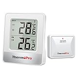 Termometro TP200C Ambiente Interno Esterno Wireless, Termometro Casa Con Sensore Temperatura Fino A 150 M, Termometro Per Esterni Giardino Cantina Casa Stanza Ufficio