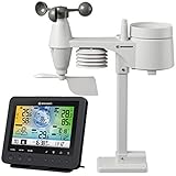 Bresser 7002580 Stazione Meteo A Colori Wi-Fi Con Sensore Professionale 5 In 1, Bianco