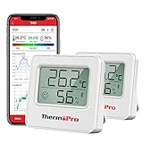 ThermoPro TP357 260FT Termometro da casa Bluetooth per interni con monitor remoto di temperatura e umidità e APP intelligente