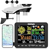 Sainlogic Stazione Meteo WiFi Intelligente SA6 Plus, Previsioni del Tempo 24/7 con IA di Weatherseed®, Avviso APP, Stazione Meteo con Sensore Esterno, Pluviometro, Archivio Dati di 2 Anni(Solo 2.4GHz)