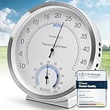 MAVORI® 2in1 Igrometro Termometro Analogico, Termometro Ambiente Interno Precisa Per La Misurazione Dell'umidità E Della Temperatura, Termometro Ambiente Interno Professionale Per Un Ambiente Sano