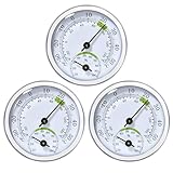 Nizirioo Termometro analogico igrometro 2 in 1: 3 pezzi, misuratore di temperatura e umidità, mini termoigrometro per bambini, casa, garage, soggiorno, ufficio, Ø 58 mm